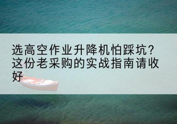 伊宁高空作业升降机厂家推荐-选高空作业升降机怕踩坑？这份老采购的实战指南请收好