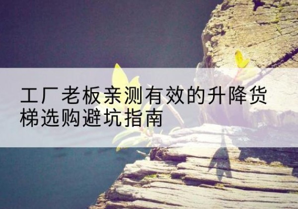 伊宁升降货梯怎么选-工厂老板亲测有效的升降货梯选购避坑指南